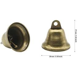 Favordrory 35PCS 38mm/1.5inch Vintage Bronze Jingle Bells, Craft Bells for Dog Potty Training, Housebreaking, Making Wind Chimes, Christmas Bell and etc