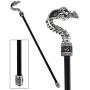 Design Toscano Dragons Thorne Drakkar Dragon Gothic Walking Stick, 38 Inch, Polyresin Handle and Metal Cane, Silver Chrome