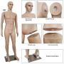 Male Mannequin Full Body Adjustable Mannequin Torso Dress Form with Metal Base 73inches