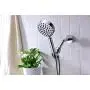 All Metal Shower Head Holder for Hand Held Showerheads, Polished Chrome | Adjustable Shower Arm Mount with Universal Wall Hook Bracket and Brass Pivot Ball