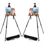 Artecho Artist Easel Display Easel Stand, 2 Pack Metal Tripod Stand Easel for Painting, Hold Canvas from 21'' to 66'', Floor and Tabletop Displaying, Painting with Portable Bag