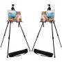 Artecho Artist Easel Display Easel Stand, 2 Pack Metal Tripod Stand Easel for Painting, Hold Canvas from 21'' to 66'', Floor and Tabletop Displaying, Painting with Portable Bag