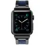 Wearlizer Black Blue Bands Compatible with Apple Watch Straps 42mm 44mm for iWatch SE Mens Womens Wristband Lightweight Stainless Steel Edge with Central Resin Replacement Bracelet Series 6 5 4 3 2 1 Wearlizer Black Blue Bands Compatible with Apple Watch Straps 42mm 44mm for iWatch SE Mens Womens Wristband Lightweight Stainless Steel Edge with Central Resin Replacement Bracelet Series 6 5 4 3 2 1