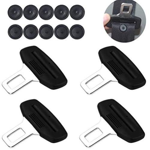 QD 4 Pack of Car Seat Belt Buckles, Car Seat Belt Silencers, Car Seat Belt Plugs, Car Metal Seat Belt Clips