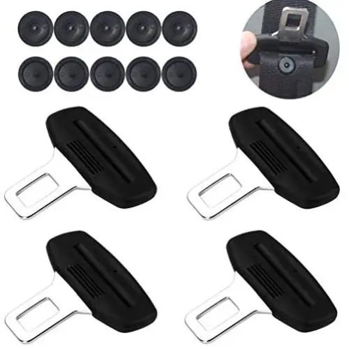 QD 4 Pack of Car Seat Belt Buckles, Car Seat Belt Silencers, Car Seat Belt Plugs, Car Metal Seat Belt Clips