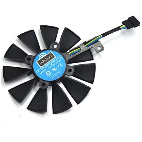 inRobert PLD0920S12M Video Card Cooling Fan for ASUS Strix R9 390X 390 RX480 RX580 GTX 980Ti 1060 1070 1080 Graphic Card (Fan-B(5pin))