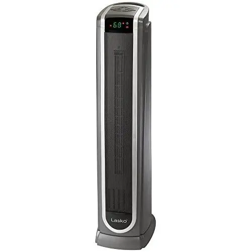 Lasko Ceramic Tower Space Heater with Logic Center Digital Remote Control-Features Built-in Timer and Oscillation, 7.3″L x 9.2″W x 29.75″H, Black 5572 Lasko Ceramic Tower Space Heater with Logic Center Digital Remote Control-Features Built-in Timer and Oscillation, 7.3″L x 9.2″W x 29.75″H, Black 5572