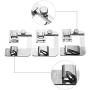 YEQIN 3 Pcs Adjustable Rolled Hem Foot (1 Inch, 1/2 Inch, 3/4 Inch) Sewing Machine Presser Foot Hemmer Foot Set for Singer Brother Janome Babylock Juki