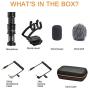 Comica CVM-VM10II Full Metal Compact On Camera Cardioid Directional Mini Shotgun Video Microphone for Smartphone iPhone,Huawei,DJI Osmo,SonyA9/A7RII/A7RSII,GH4/ GH5, and DSLR Camera(Black)