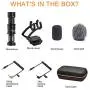 Comica CVM-VM10II Full Metal Compact On Camera Cardioid Directional Mini Shotgun Video Microphone for Smartphone iPhone,Huawei,DJI Osmo,SonyA9/A7RII/A7RSII,GH4/ GH5, and DSLR Camera(Black)