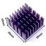Easycargo 10pcs 25mm Heatsink Kit 25x25x10mm + 3M 8810 Thermal Conductive Adhesive Tape, Cooler Aluminum Heat Sink for Cooling Raspberry Pi 4 GPU IC Chips LED (25mmx25mmx10mm)