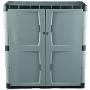 Rubbermaid Storage Small Cabinet with Doors, Lockable Storage Cabinet, 18''D x 36''W x 37''H, Grey/Black