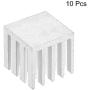 uxcell 15x15x15mm Aluminum Heatsink Radiator for MOS IC Chip Silver Tone 10 Pcs