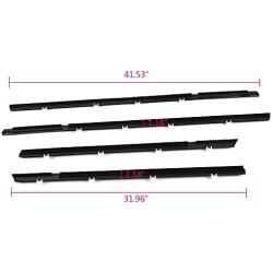 G-PLUS 4PCS Weatherstrip Window Moulding Seal for Honda Civic 2012 2013 2014 2015 Car Outside Door Trim Seal Belt Black