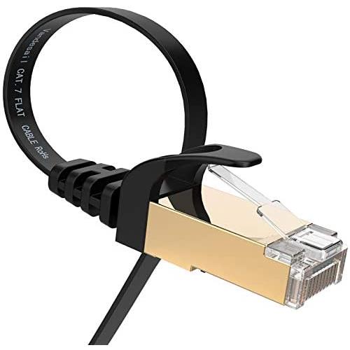 Cat 7 Ethernet Cable 1 Ft, 5 Pack VANDSAIL CAT7 LAN Network Cable RJ45 High Speed Patch Cord SFTP Gigabit 10/100/1000Mbit/s Gold Plated Lead