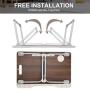 Laptop Bed Tray Table with Handle Folding Laptop Desk Laptop Bed desk Stand Standing Table with Foldable Legs Couch Table Bed Desk Reading Stand Foldable Lap Table for Sofa Couch Floor(wood-color)