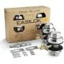 Twist to Lock deadbolt lock keyless,Twin-Lock keyed alike with 10keys,Lathe Finish after 304 Stainless Steel Casting Front Door Lock, Single Cylinder Deadbolt and Door Knob with Keyless Locking Design