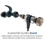 NuForce BE Live5 Wireless Audiophile Earphones with 8h Battery Life, AAC + aptX, Large 8mm Driver for deep Bass, New Innovative Battery Design and Aluminum housing (Gold)