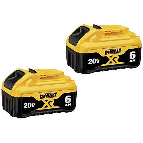 DEWALT (DCB206-2) 20V MAX Battery, Premium 6.0Ah Double Pack
