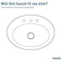 Moen 6150BN Gibson Two Handle Centerset High Arc Modern Bathroom Faucet with Drain Assembly, Brushed Nickel