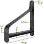 Rustic State Metal Shelf Brackets with Modern Heavy Duty Design Fits Wood Shelves Perfect for Bookcase TV Storage Rack Garage Wall Mounting Pack of 2 (11.5 Inches)