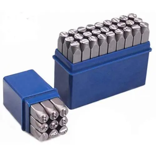 SETROVIC Number & Capital Letter Stamp Set (36 Piece Punch Set/A-Z & 0-9), Metal Stamp Kit for Imprinting Metal, Wood, Plastic, Leather, 1/8'' (3mm) SETROVIC Number & Capital Letter Stamp Set (36 Piece Punch Set/A-Z & 0-9), Metal Stamp Kit for Imprinting Metal, Wood, Plastic, Leather, 1/8'' (3mm)