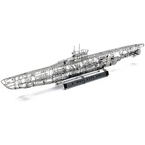 Jasmine Model U-Boat Untersee-Boot Submarine Type VIIC 1/350 3D Metal Puzzle DIY Full Structure Detail Model Kits Jigsaw Toys 205001