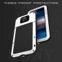 Sony Xperia 10 Plus Case,Bpowe Armor Tank Aluminum Metal Gorilla Glass Shockproof Military Heavy Duty Sturdy Protector Cover Hard Case for Sony Xperia 10 Plus (White, Xperia 10 Plus)
