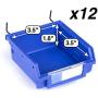 Right Arrange Pegboard Bins - 12 Pack Blue - Hooks to Any Peg Board - Organize Hardware, Accessories, Attachments, Workbench, Garage Storage, Craft Room, Tool Shed, Hobby Supplies, Small Parts Right Arrange Pegboard Bins - 12 Pack Blue - Hooks to Any Peg Board - Organize Hardware, Accessories, Attachments, Workbench, Garage Storage, Craft Room, Tool Shed, Hobby Supplies, Small Parts