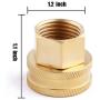Litorange (4 Pack Industrial Metal Brass Garden Hose to Hose Fitting Connect, Green Thumb Quick Swivel Connector Adapter,Double Female Thread Size 3/4'' x 1/2'' NPT Pipe