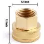 Litorange (4 Pack Industrial Metal Brass Garden Hose to Hose Fitting Connect, Green Thumb Quick Swivel Connector Adapter,Double Female Thread Size 3/4'' x 1/2'' NPT Pipe