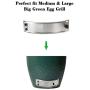 Green Egg Replacement Parts Stainless Draft Door Fits for Medium & Large Big Green Egg Grill Kamado Accessories with Punched MESH Panel Easily Adjusted Egg Bottom Vent Replacement