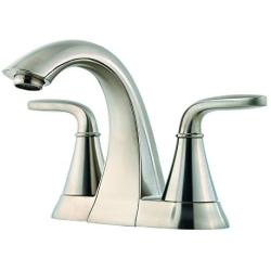 Pfister LF048PDKK Pasadena 2 Handle 4 Inch Centerset Bathroom Faucet in Brushed Nickel