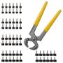 YZDING 30 Pairs Womens High Heel Shoes replacement Tips Pin (8/9/10/11 /12 mm) With Heel Pliers for Repairing Shoes