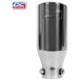 DC Sports EX-1012 Performance Bolt-On Resonated Exhaust Tip with Clamps and Adapters for Universal Fitment on Most Cars, Sedans, and Trucks - Polished Stainless Steel