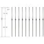T60 - Iron Balusters - Single Knuckle - Hollow - 44'' Tall - 1/2'' Square - Box of 10 (Oil-Rubbed Bronze)