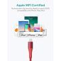Xcentz Lightning Cable 3ft, MFi Certified iPhone Charger, Braided Nylon Fast Charging iPhone Cable with Premium Metal Connector for iPhone 11/11 Pro/X/XS/XR/XS Max/8, iPad Mini/Air, Red Xcentz Lightning Cable 3ft, MFi Certified iPhone Charger, Braided Nylon Fast Charging iPhone Cable with Premium Metal Connector for iPhone 11/11 Pro/X/XS/XR/XS Max/8, iPad Mini/Air, Red