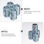 DOITOOL 4PCS 25.4mm Diameter Connectors for Thick Wire Shelve Shelving Unit Double Head Shelf Support Nut Replacement Storage Shelves Part Metal Rack DOITOOL 4PCS 25.4mm Diameter Connectors for Thick Wire Shelve Shelving Unit Double Head Shelf Support Nut Replacement Storage Shelves Part Metal Rack