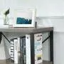 KICODE Rustic Console Table, 55 Inch Sofa Table with Storage Shelf, Industrial Hallway Table, 3 Shelf Open Bookshelf (Dark Gray Oak) KICODE Rustic Console Table, 55 Inch Sofa Table with Storage Shelf, Industrial Hallway Table, 3 Shelf Open Bookshelf (Dark Gray Oak)
