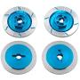 4PCS ShareGoo Aluminum Alloy 12mm Wheel Rim Hex Hub Brake Disc Decoration for HSP HPI Kyosho Traxxas Tamiya 1/10 4WD RC On-Road Racing Car Truck Tires,Blue