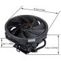 DS Black CPU Cooler, Aluminum Extrusion Cooling CPU Fan for Intel LGA 1151 (Static RGB Color, C Series)