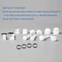 Universal Toilet Seat Hinge Bolt Screw For Top Mount Toilet Seat Hinges, Downlock Nuts can Slip Over Bolts Threads for Rapid Installation without Screwing in-White Plastic replacement parts