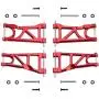 Hobbypark Aluminum Suspension Arms Set (Front & Rear) for Arrma 1/10 Granite 4X4, Big Rock, Senton, Replacement of AR330443 AR330516 Option Parts (Red)