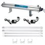 Bluonics 110W UV Ultraviolet Light + Sediment & Carbon Well Water Filter Purifier System with NPT 1'' Ports > 24 GPM UV Sterilizer with 3 Big Blue Size 4.5 x 20 Filters