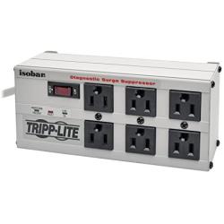 TRIPP LITE CH-9101012-NATripp Lite Isobar 6 Outlet Surge Protector Power Strip, 6ft. Cord with Right Angle Plug, 3300 Joules, Metal, $50K Insurance & (IBAR6-6D)