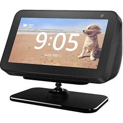 Stand for Echo Show 5, Metal Adjustable Stand Holder - Echo Show 5 Stand 360 Degree Swivel for Kitchen, Bedroom, Office (Black)