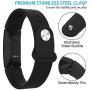 Recoppa Waterproof Bands Compatible with Fitbit Inspire HR/Fitbit Inspire/Fitbit Ace 2 Wristbands Soft Sports Straps for Women Men, Small, Large