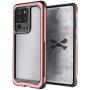 Ghostek Atomic Slim Galaxy S20 Clear Case with Super Tough Space Metal Bumper Design Military Grade Armor Heavy Duty Protection Wireless Charging Compatible 2020 Galaxy S20 5G (6.2 Inch) - (Pink)