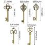 DuomiW Mixed 50 Antique Bronze Finish Skeleton Keys Rustic Key for DIY Wedding Party Decoration Favor (5 Different Styles x 10)