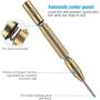 6 pcs Titanium Step Drill Bits Set and Automatic Center Punch - High-Speed Metal Steel Drill Double Side, Hss Cobalt Multiple Hole 50 Sizes with Aluminum Case